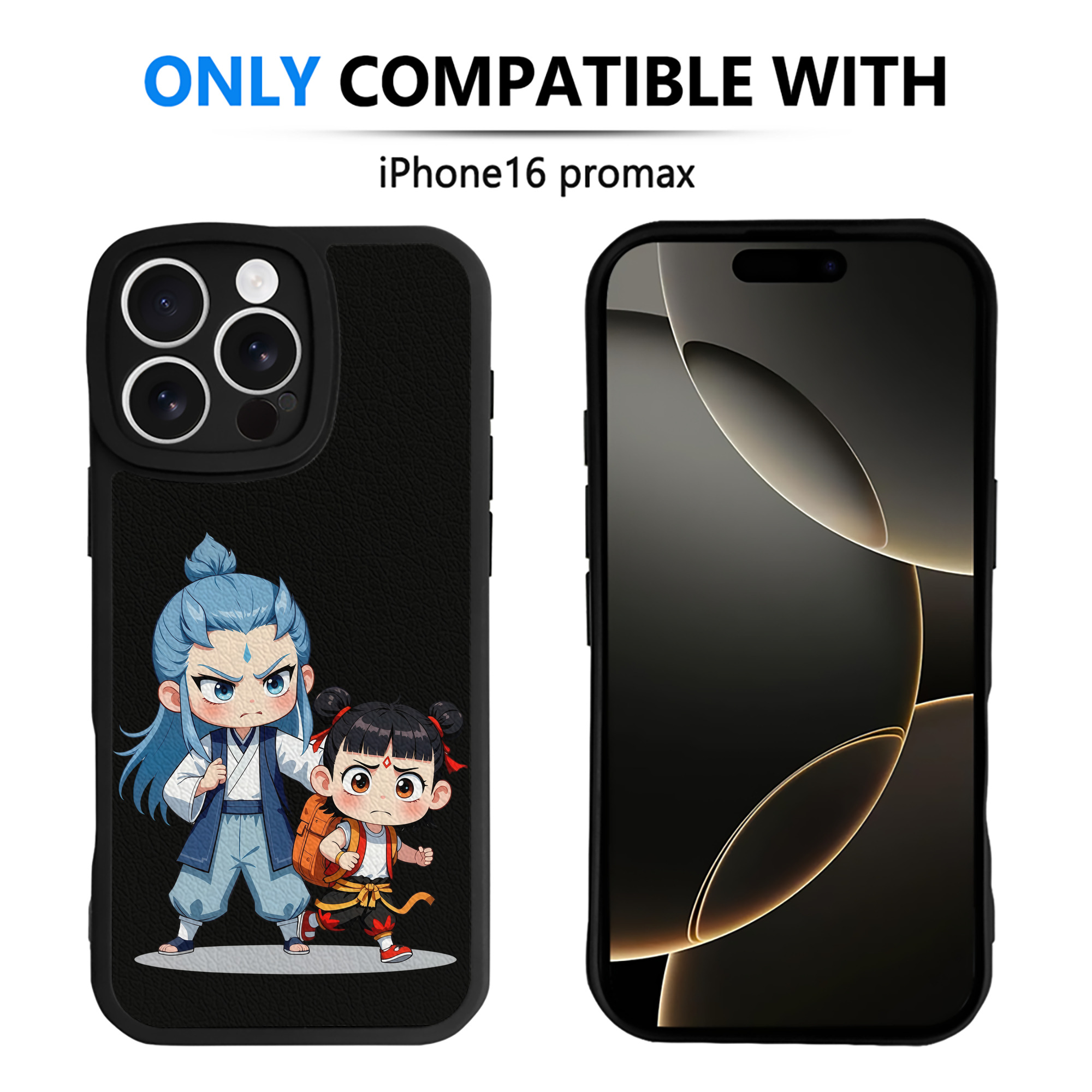 （画像用） Ne Zha 2 ナタ 魔童の大暴れ 【iPhone 16シリーズ対応】シリコンスマホケース（レザー調） 材質：シリコン